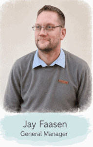 Portrait of Jay Faasen, General Manager at Papillon Recovery Centre, looking confident and friendly.