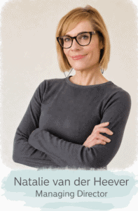 Portrait of Natalie van der Heever, managing director at Papillon Recovery Centre.